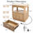 23.6" W Mid-Century Modern Nightstand with 1 Drawer and Built-In Charging Station, Bedside Table for Bed, Sofa, Natural Wood Finish-645494924