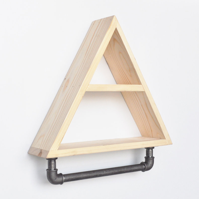 Étagère d'appoint en bois massif 2 pièces Nolia, Chêne / Noir