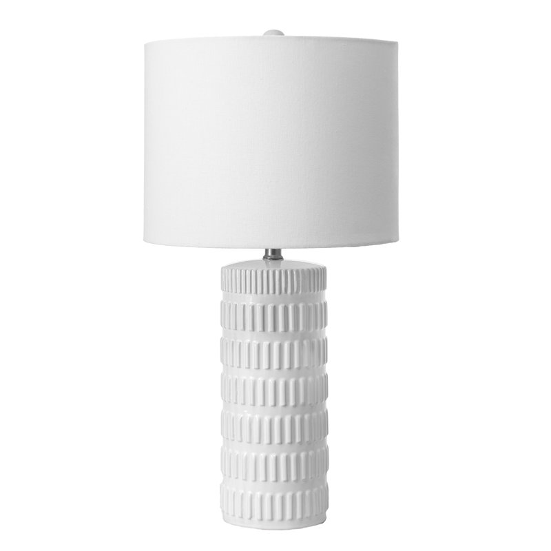 Khadija Ceramic Table Lamp, White
