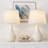 19.5'' White Ceramic Bedside Table Lamp with Socket Switch