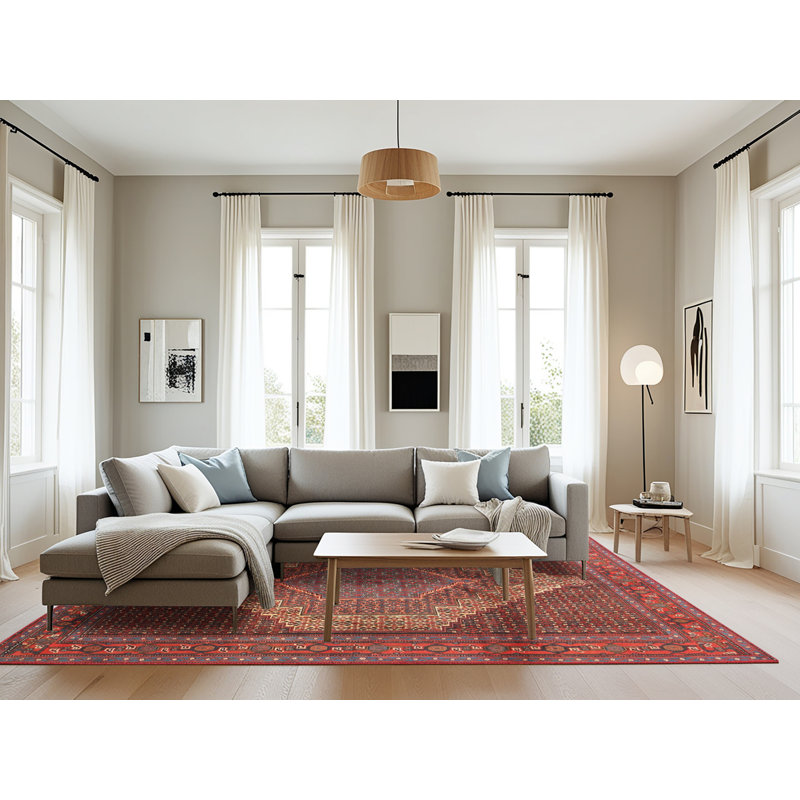 Tapis rouge à motif sud-ouest, Rectangle 8 pi x 12 pi