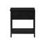 Table d'appoint à 2 niveaux en placage noir, rangement de tiroir, pour table de chambre à coucher et de salon, tiroir de rangement, amélioration