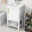 Meuble-lavabo simple 20 po avec plateau en céramique Riggall-109219358