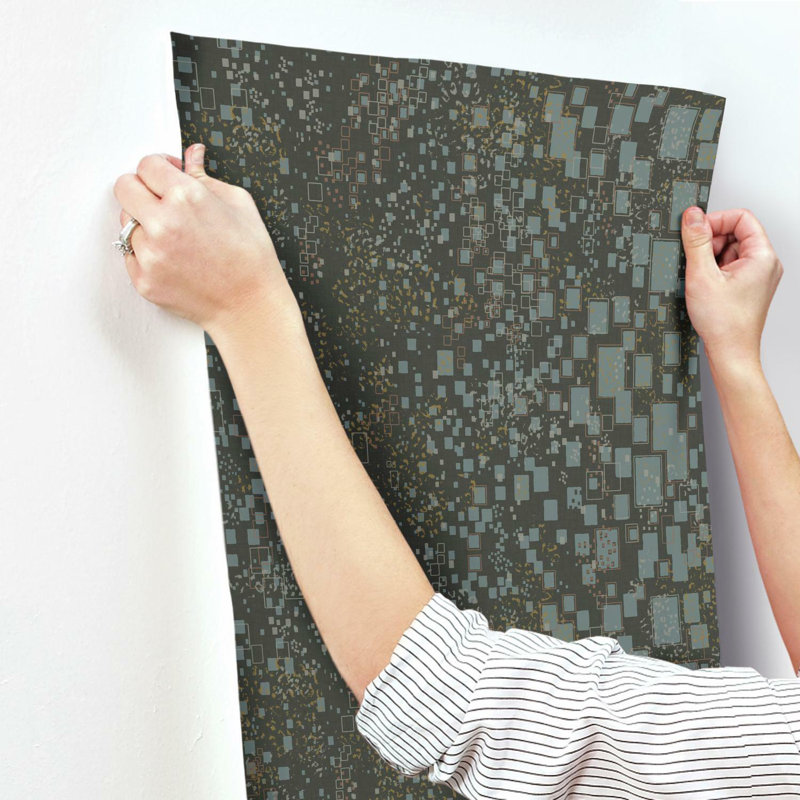 Papier peint confettis dorés, Gris anthracite