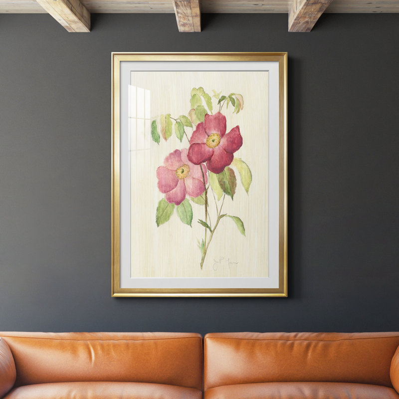 Dusty Rose II - peinture encadrée, H 30,5 po x l 42,5 po x P 1,5 po, Or