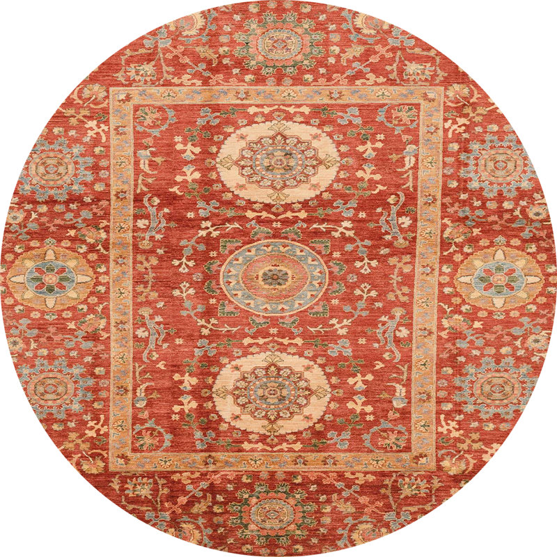 Abstract Indoor Rug, Round 8'