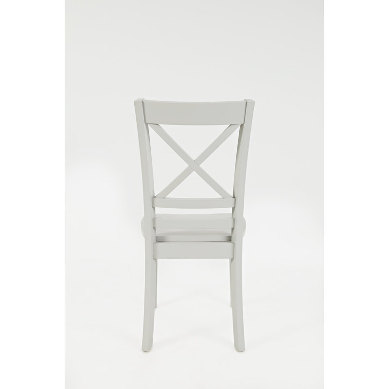 Chaise d'appoint en bois massif Brinson, Gris