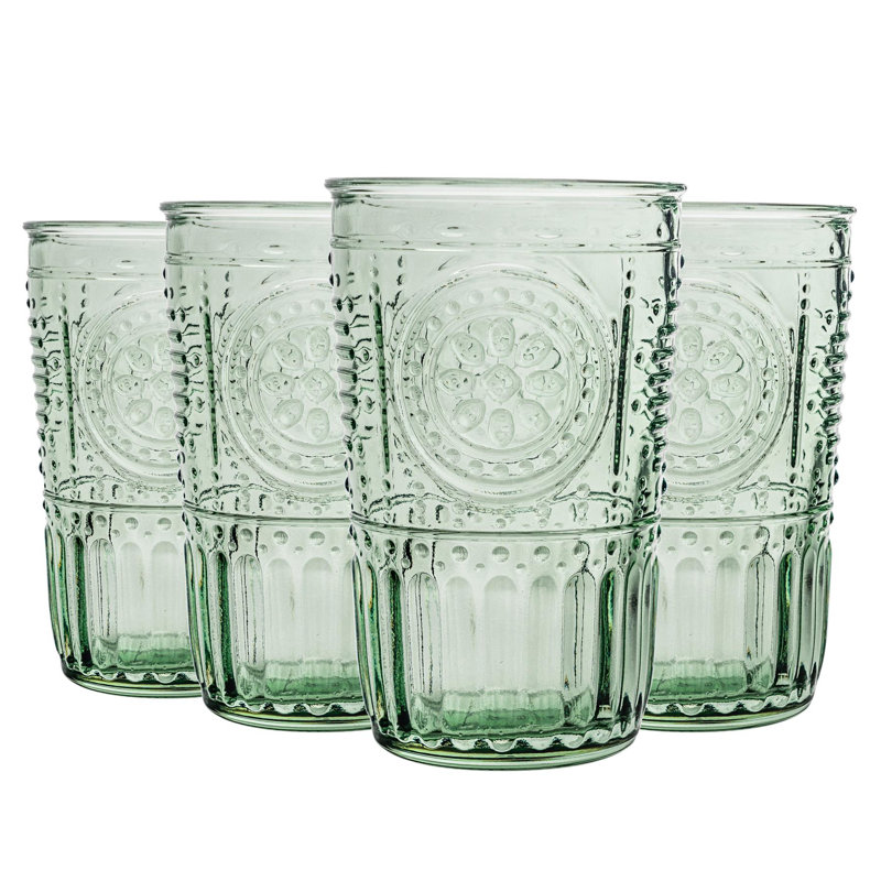 Bormioli Rocco Romantic Highball Glasses, 12, 340ml, Green