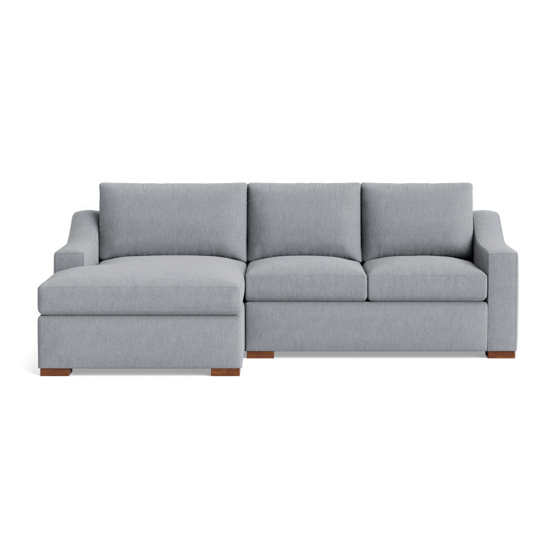 Lucca Sectional, Left Hand Facing, Performance Weave - Zinc