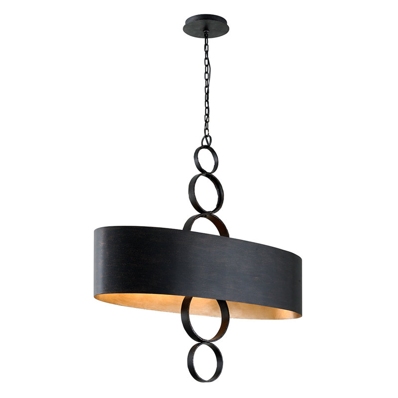 6 - Light Kitchen Island Geometric Pendant, 49.25" H x 50" W x 20" D