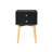 Bedside Table, 2-Drawer Cabinet, Black Cabinet-712791271