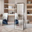 Miroir d'appoint de plancher pleine longueur à DEL en alliage d'aluminium