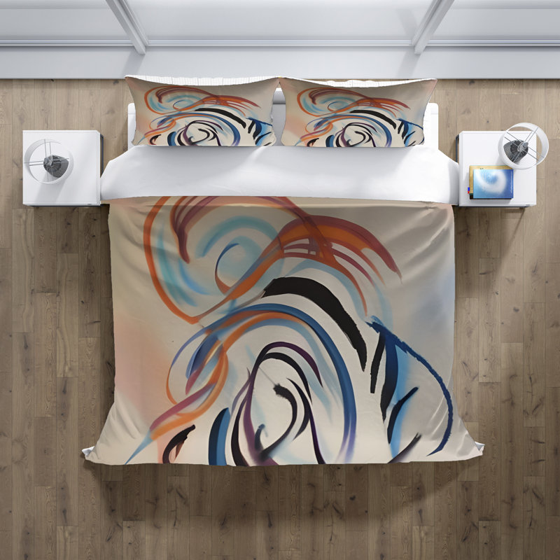 Ensemble de housse de couette , Housse de couette simple + 1 taie décorative pour
