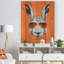 Animal avec lapin et lunettes de soleil sur toile - Lapin amusant-35105150-35105157