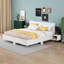 Lit plateforme flottant en bois avec lumières DEL, table de chevet, cadre de lit moderne pour la chambre à coucher-262720788-262720795