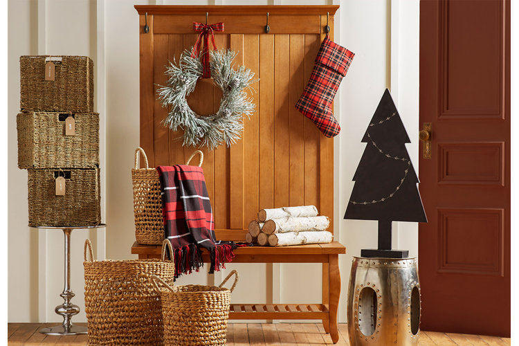 rustic christmas basket