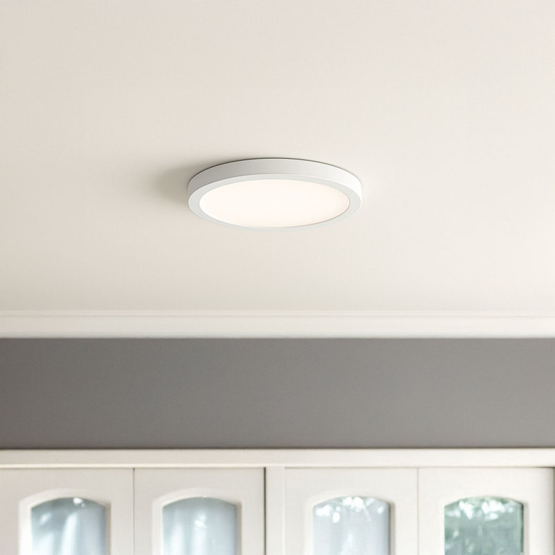5 in.Round 10.3-Watt LED Flush Mount Light, 850 Lumens, White, 3000K