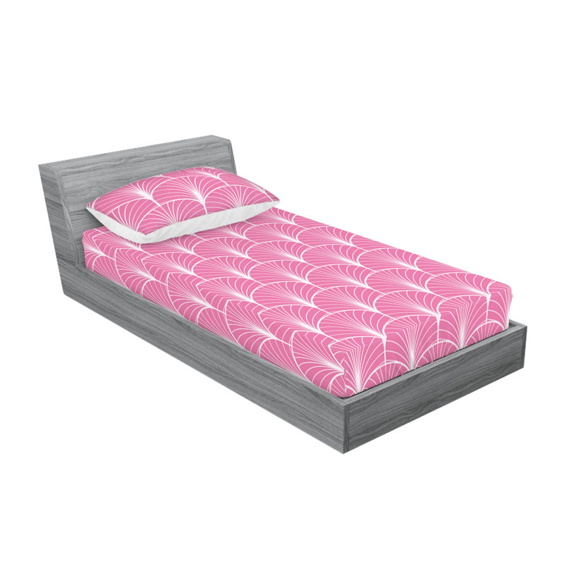  Ensemble de draps en microfibre Floral, Rose, Ensemble de draps pour lit simple TG avec 1 taie d
