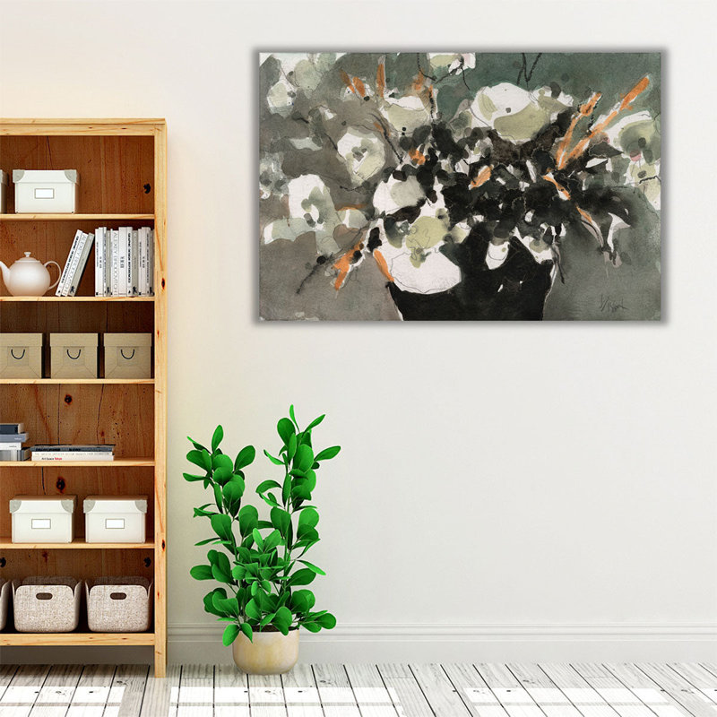 «Dark Flower Aesthetic II», reproduction d'art sur toile, H 12 po x l 18 po