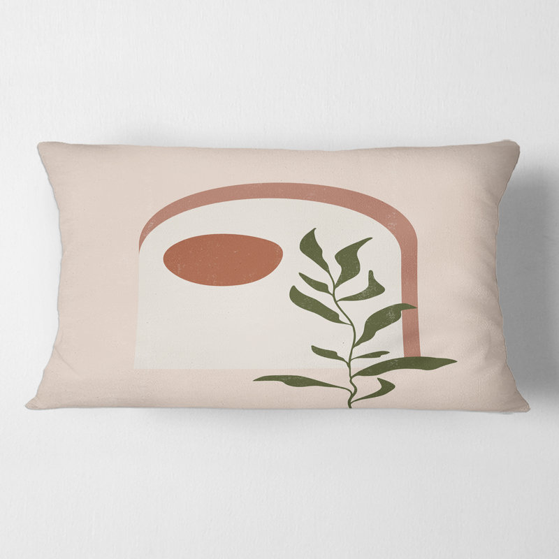 Housse de coussin rectangulaire avec insert Moon with Leaf III