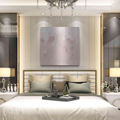 Red Barrel Studio® «Splash Pink» par Phyllis Adams, art mural en métal