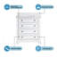 Meuble-lavabo simple autoportant de 36 po avec plateau en marbre entièrement assemblé