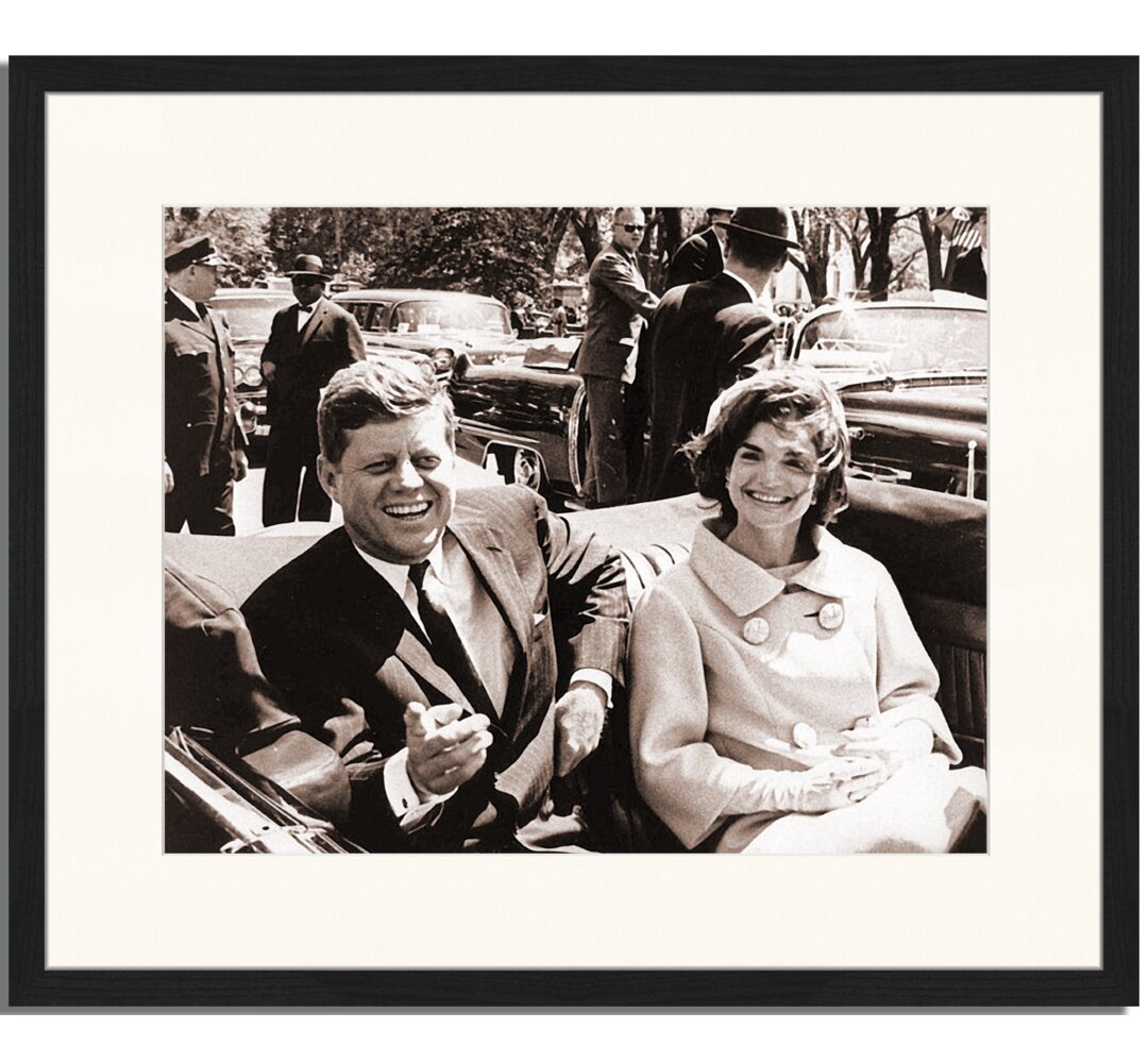 Gerahmtes Poster Jackie and John F. Kennedy