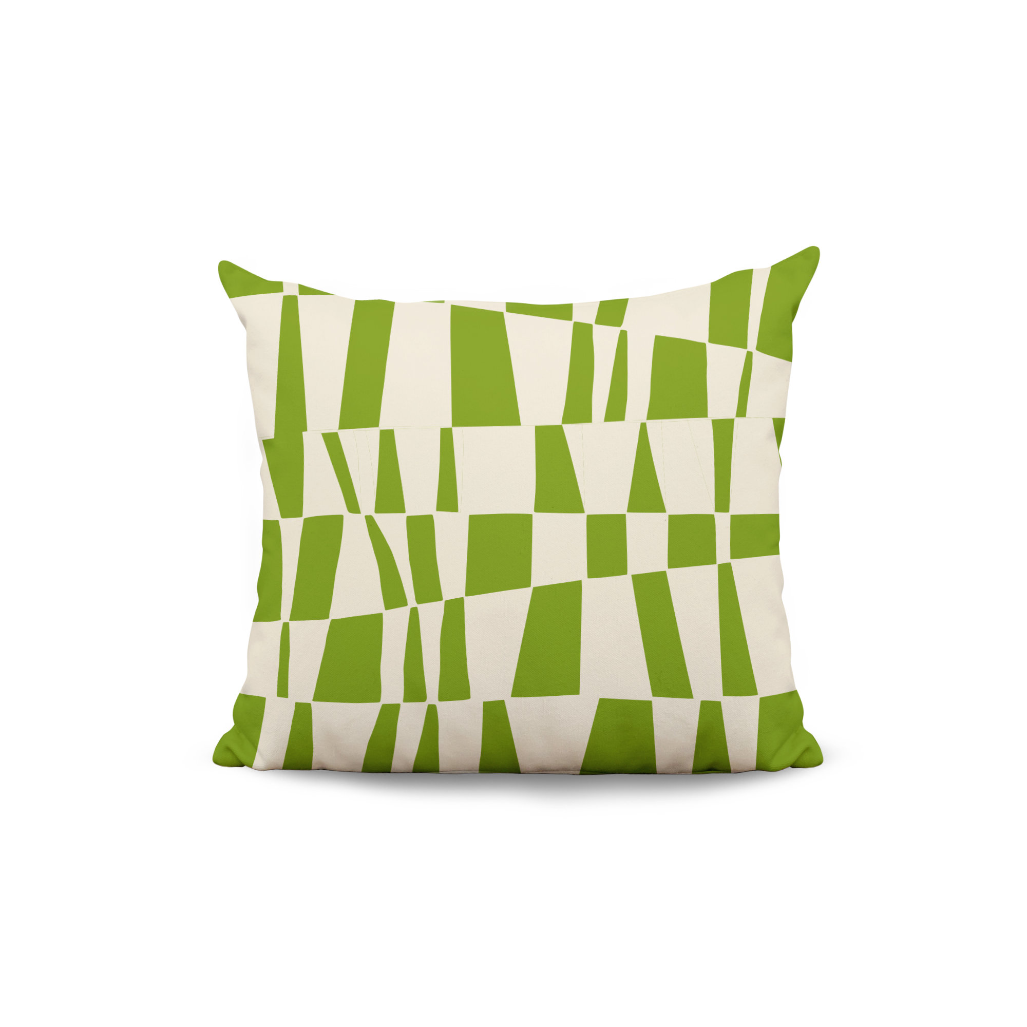 Polyester Throw Square Indoor/Outdoor Pillow Cover & Insert, 15W" x 15H", Chartreuse