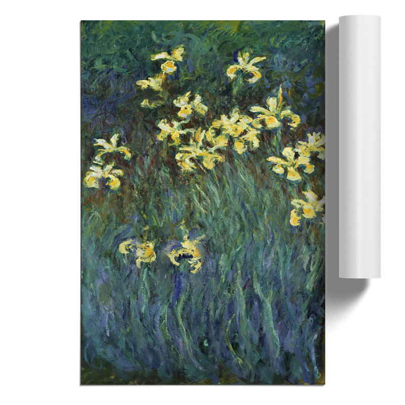 Yellow Irises by Claude Monet - Frameless Print, 30cm H x 21cm W x 0.1cm D