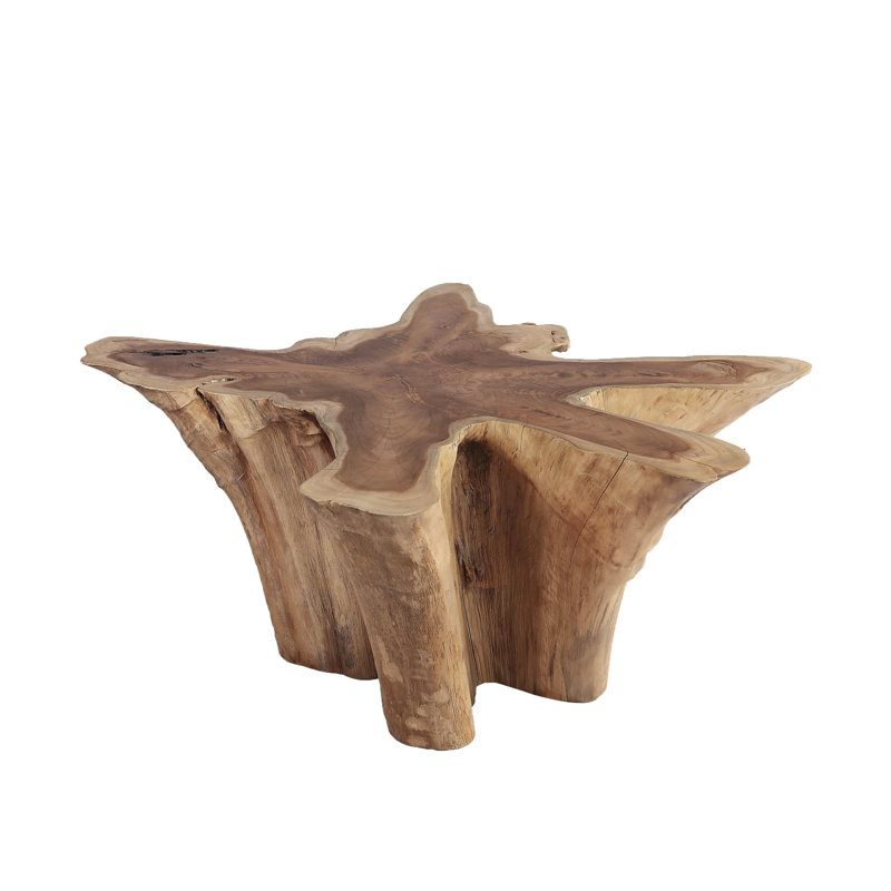 Solid Wood Coffee Table - Natural Teak Root Design