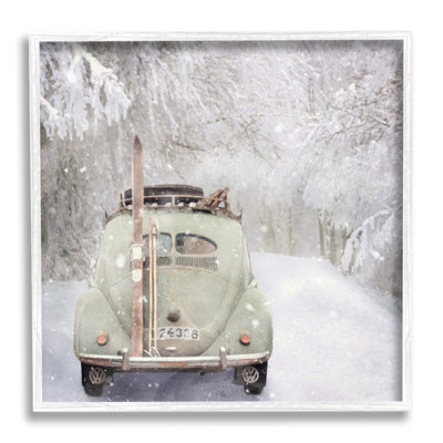 " Vintage Buggy In Snow " by LSR Design Studio