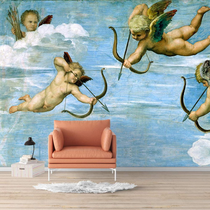 Murale «Triomphe de Galatée Cupidon» par Raphael, L 100 po x l 144 po