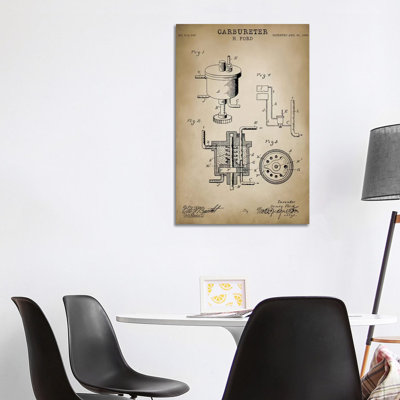 Ford Carbureter - Wrapped Canvas Print