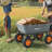 VEVOR Dump Cart, Poly Garden Dump Cart with Easy to Assemble Steel Frame, Dump Wagon