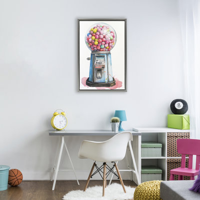 Retro Gumball Machine Floating Frame, design by Ray Powers