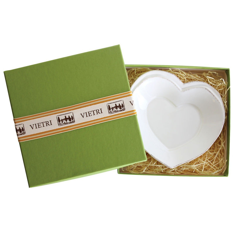 Lastra Heart Appetizer Plate, White