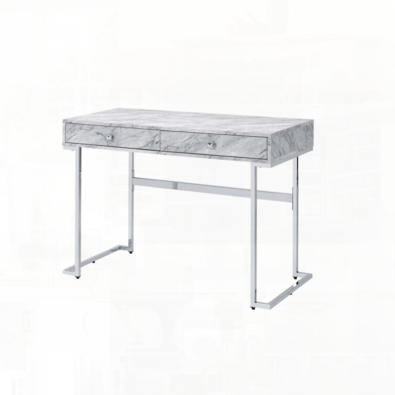 Bureau d'écriture avec glissières de tiroir latérales en métal