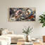 Ensemble de 1 tableau abstrait encadré sur toile métallique, 122 x 61 cm-513415803
