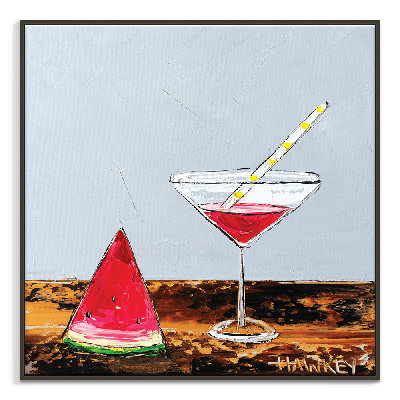 Watermelon Cocktail 3 by Angela Hawkey - Painting