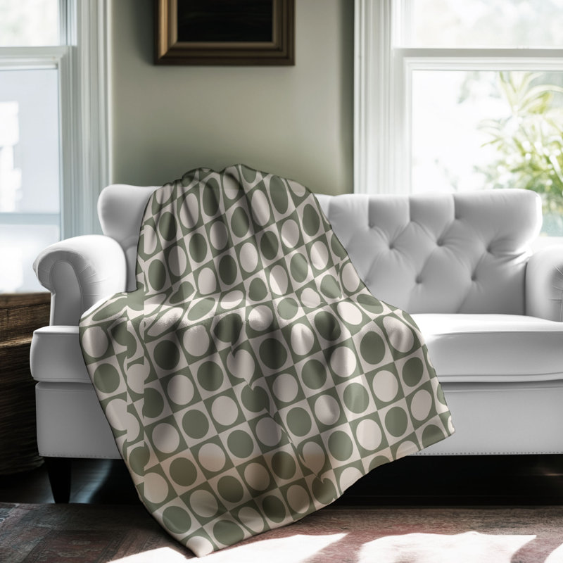 Couverture olive 1 pièce Sherpa Premium 0217, L 50 po x L 60 po