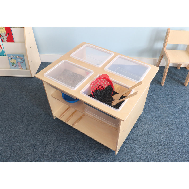 Whitney Brothers® 33'' x 24.5'' Manufactured Wood Rectangle Sandbox with Cover