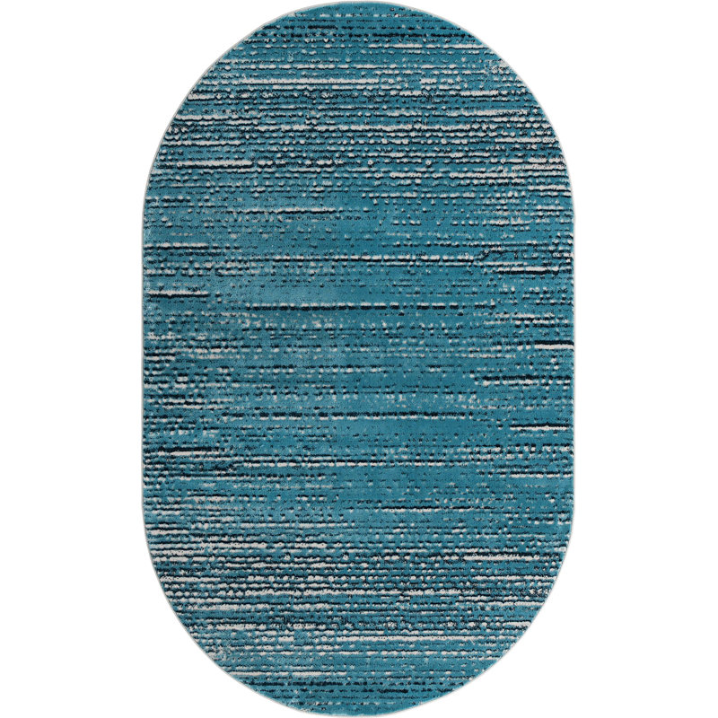Abstract Indoor Rug, Oval 5' x 8'