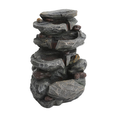 Groggin Outdoor Weather Resistant Pool Fountain with Lights