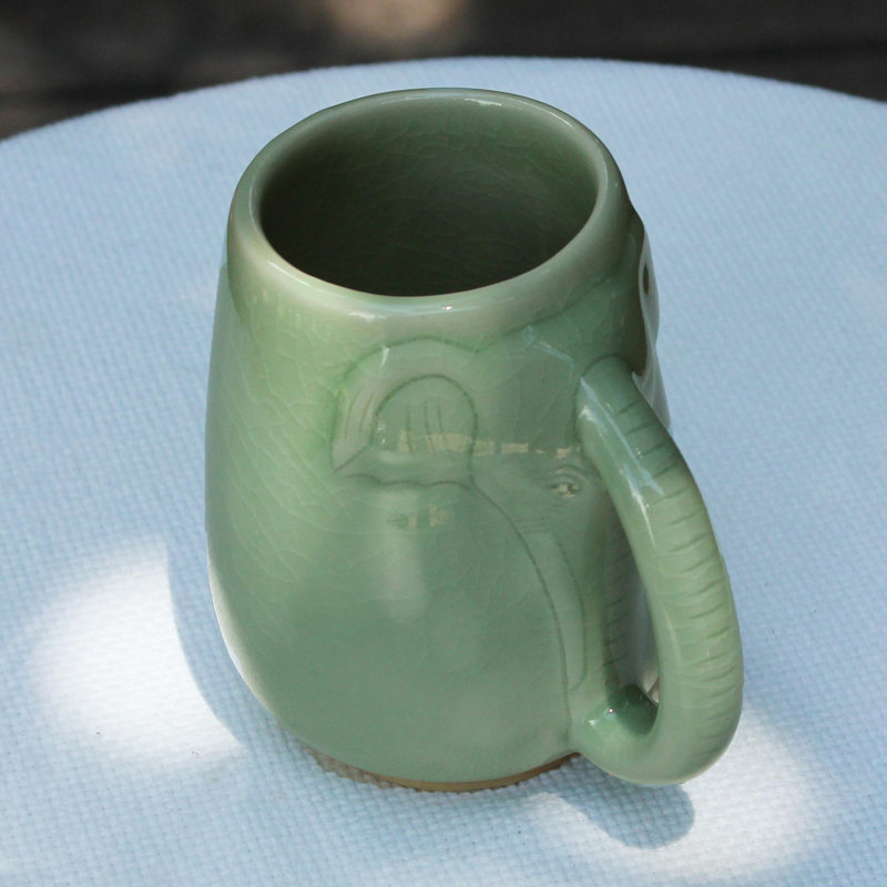Handmade Ceramic Coffee Mug, Green