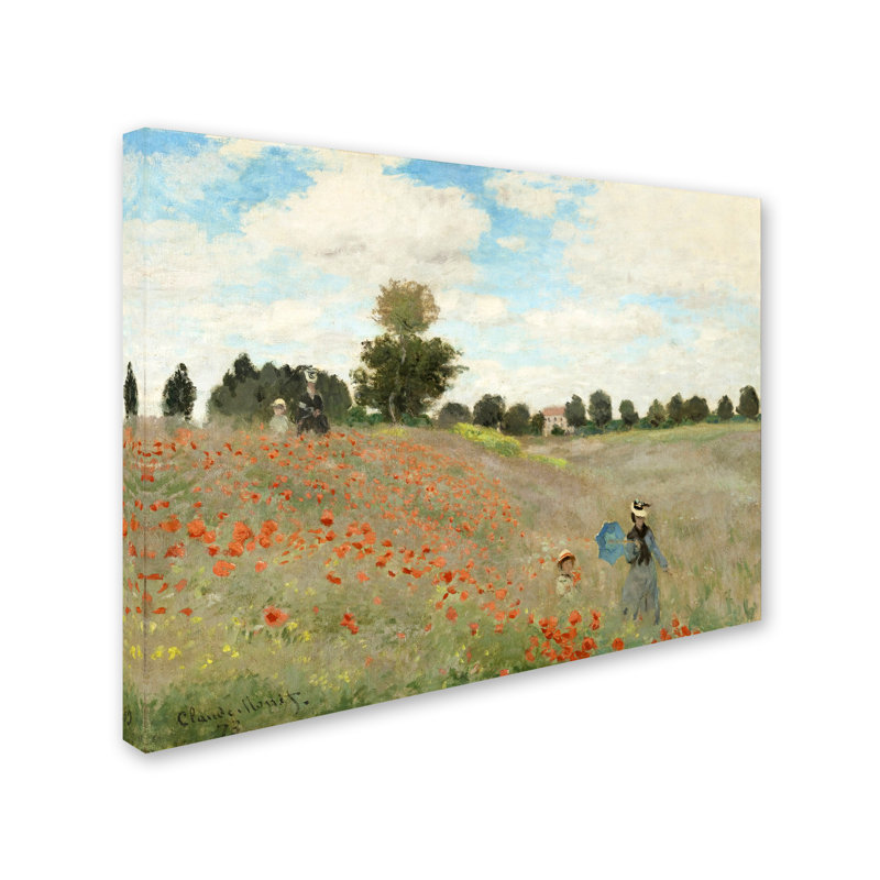 « wild argenteuil near » par claude monet, reproduction sur toile tendue, H 35 po x l 47 po