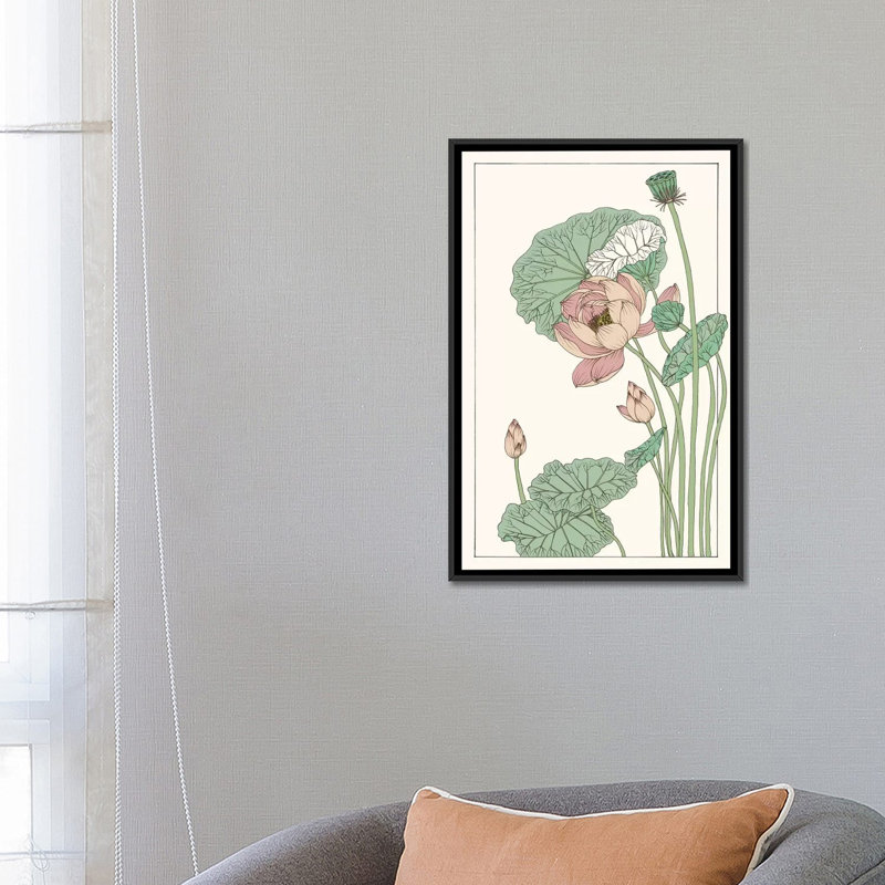 «Botanical Gloriosa Lotus II» par Melissa Wang, reproduction sur toile tendue sur châssis, H 26 po x l 18 po x P 1,5 po
