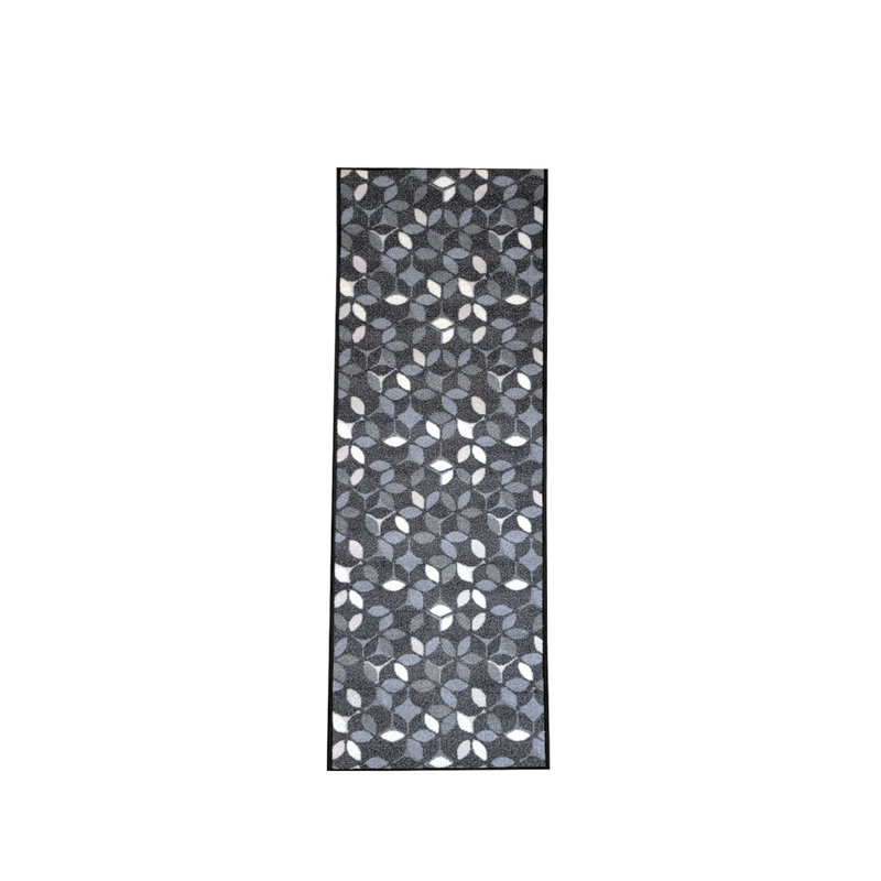 Johaan Geometric Water Resistant Non-Skid Kitchen Mat, Runner 1'11" x 7' 