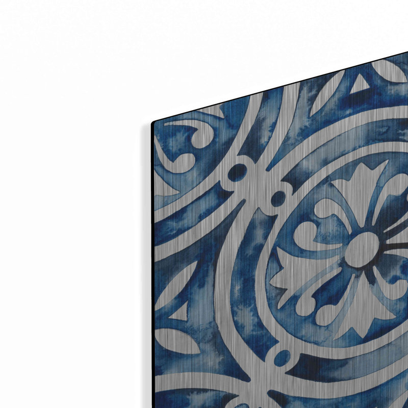 «Cobalt Tile IV» par Grace Popp, H 12 po x l 12 po