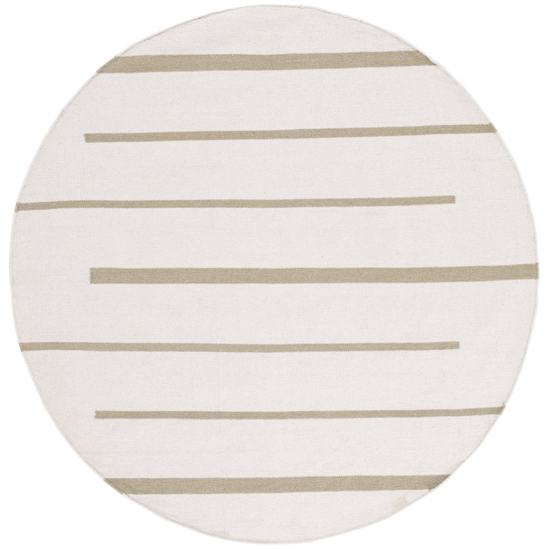 Tapis en coton tissé à la main Estis, Rond 6 pi
