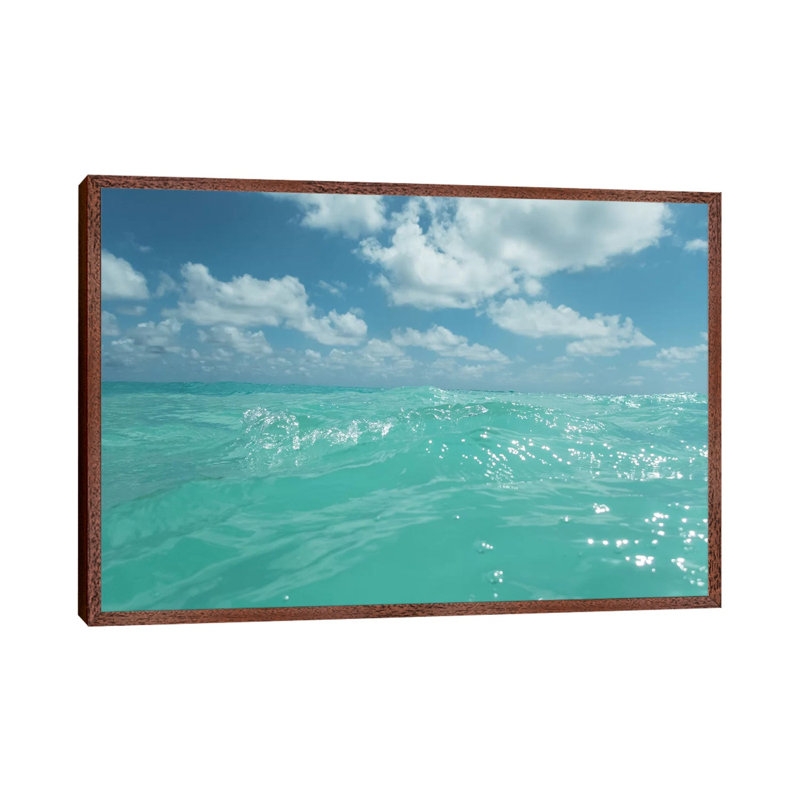 Hawaii Water by Bethany Young - Print on Canvas, 45.72cm H x 66.04cm W x 3.81cm D, Classic Brown Wood Framed